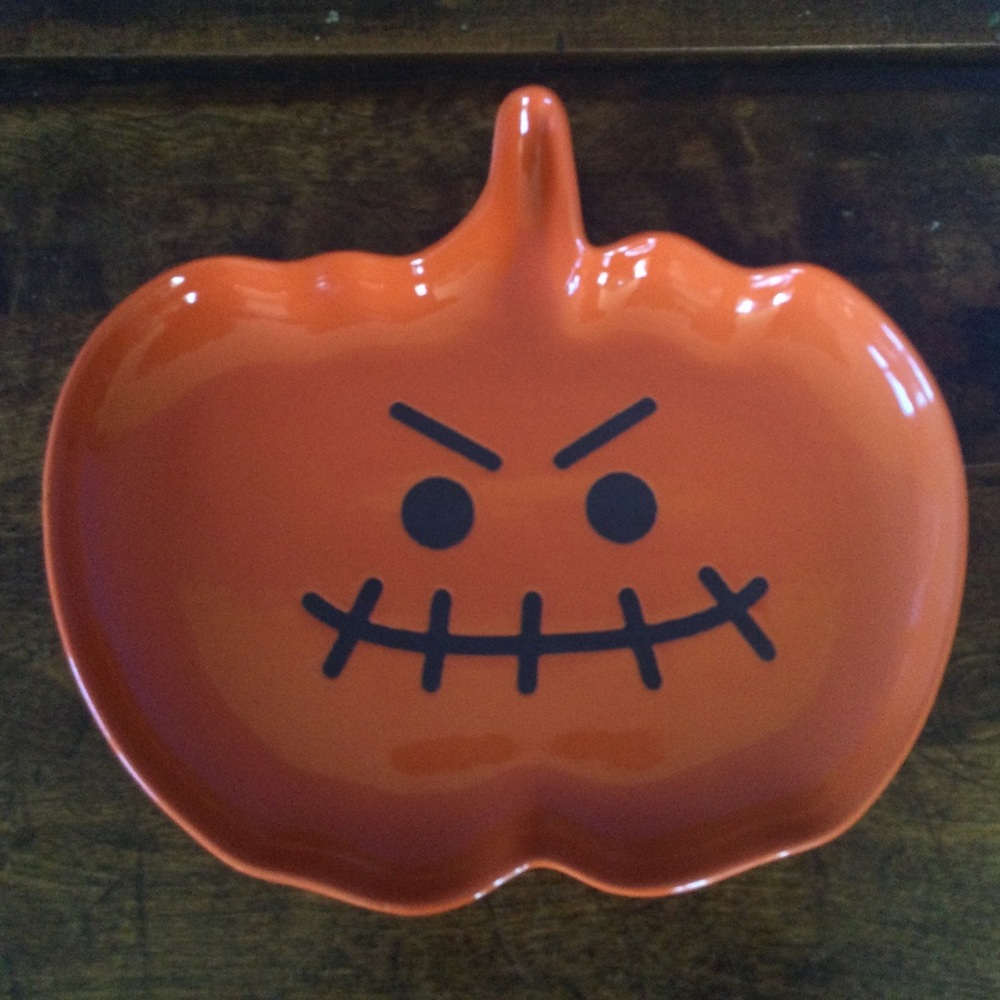 IKEA Kustfyr Orange Pumpkin-Shaped Serving Dish Spooky Party